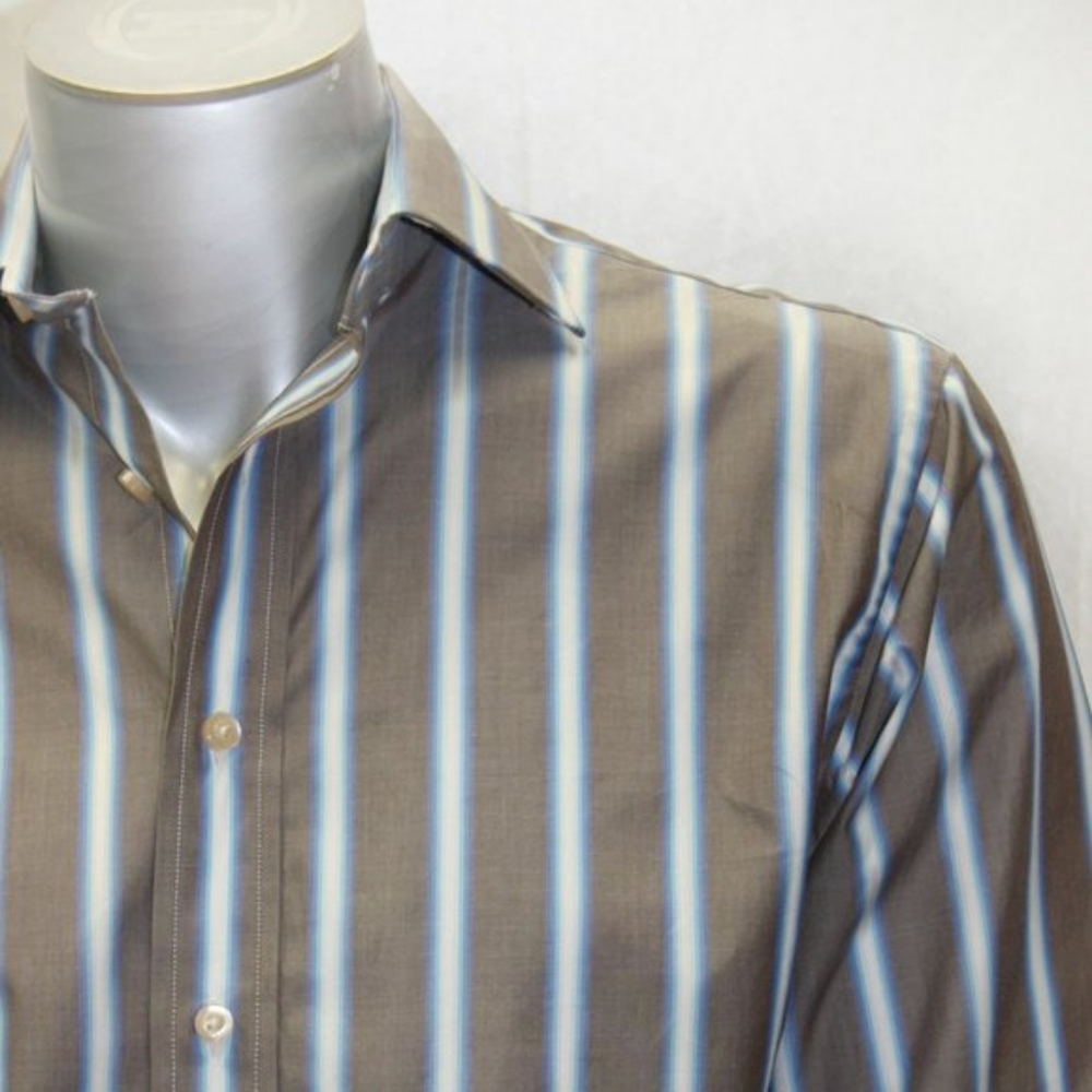 Men's Rufus Grey | White | Sky Button Down Long Sleeve Shirt NWT